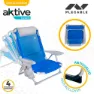 Aktive Sammenleggbar Stol Med 4 Posisjoner Pute Og Koppholder Refurbished unisex, Blue / grey, One Size