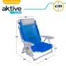Aktive Sammenleggbar Stol Med 4 Posisjoner Pute Og Koppholder Refurbished unisex, Blue / grey, One Size