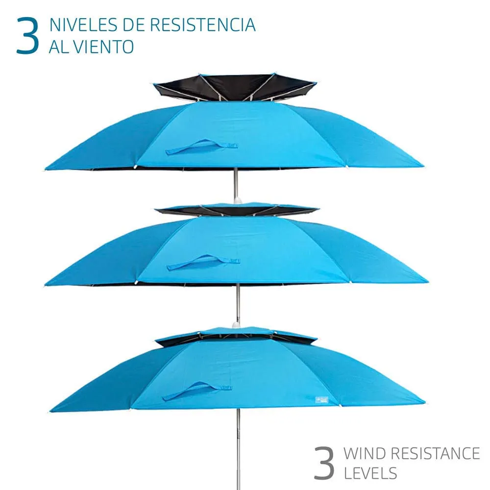 Aktive Sammenleggbar Strandparasoll Med Uv50 200 Cm unisex, Blue, One Size