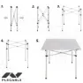 Aktive Sammenleggbart Bord 70x70x70 Cm unisex, White, One Size