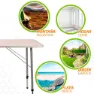 Aktive Sammenleggbart Bord Høydejusterbart 80x60x 50-69 Cm unisex, White, One Size