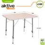 Aktive Sammenleggbart Bord Høydejusterbart 80x60x 50-69 Cm unisex, White, One Size