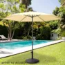 Aktive Sekskantet Parasoll 250 Cm unisex, Beige, One Size