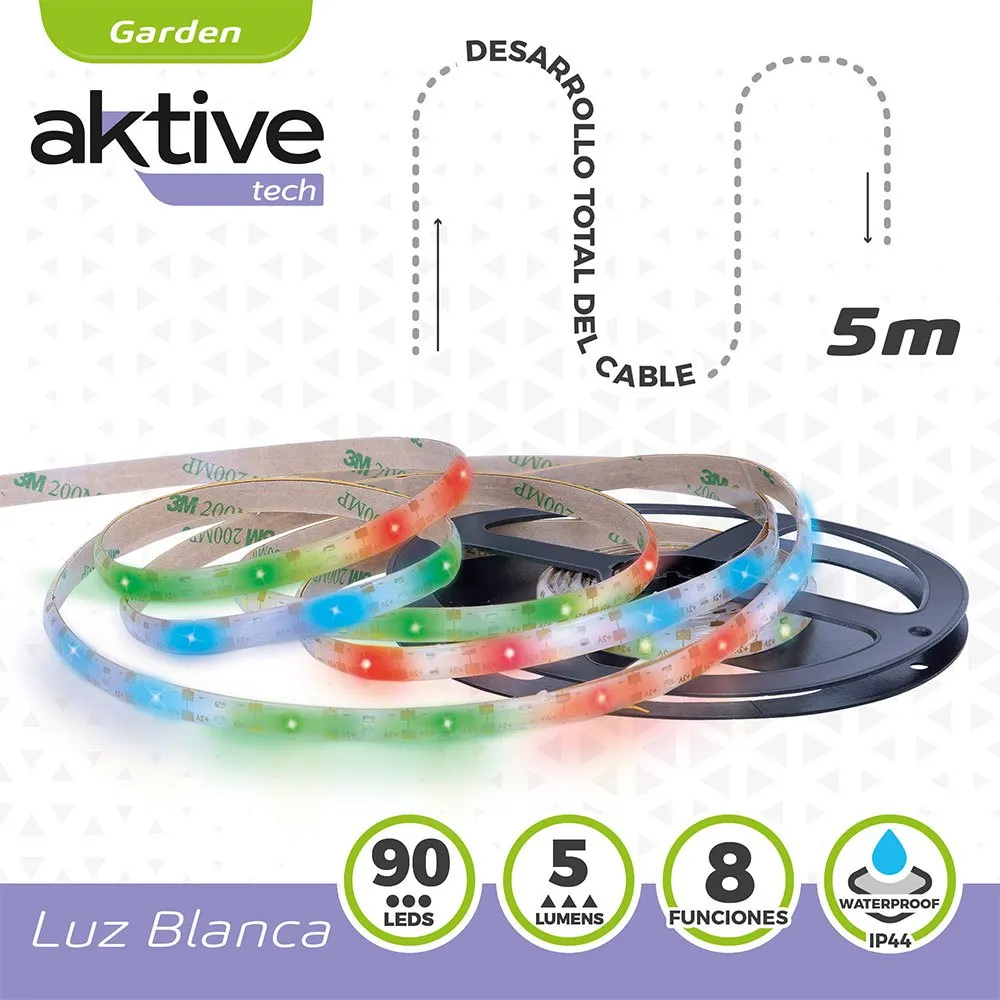 Aktive Selvklebende Flerfargede Solcelledrevne Led-striper unisex, Multicolor, One Size