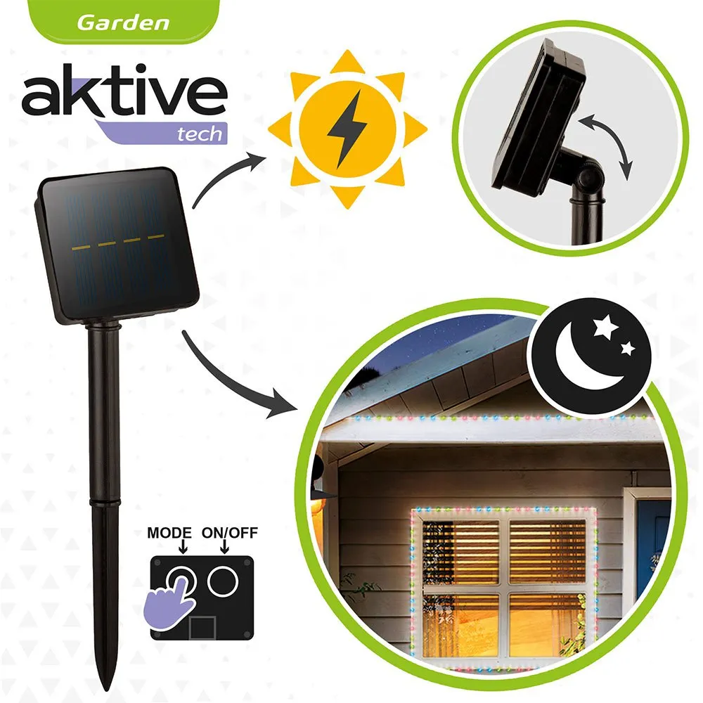 Aktive Selvklebende Flerfargede Solcelledrevne Led-striper unisex, Multicolor, One Size