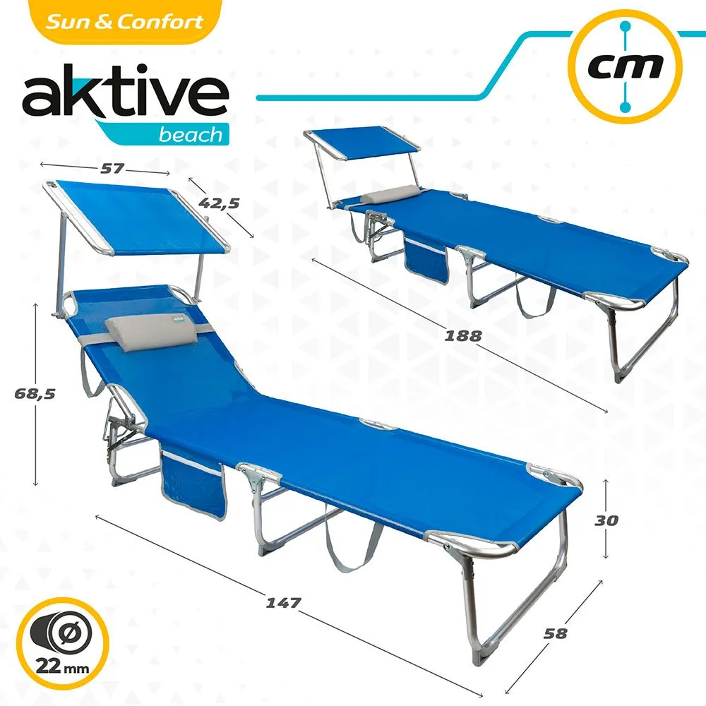 Aktive Solsenger 188x58x30 Cm unisex, Blue, One Size