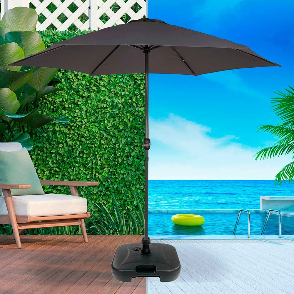 Aktive Stativ For Påfyllbare Paraplyer I Plast 19kg unisex, Black, 44.5 x 44.5 x 12.5cm