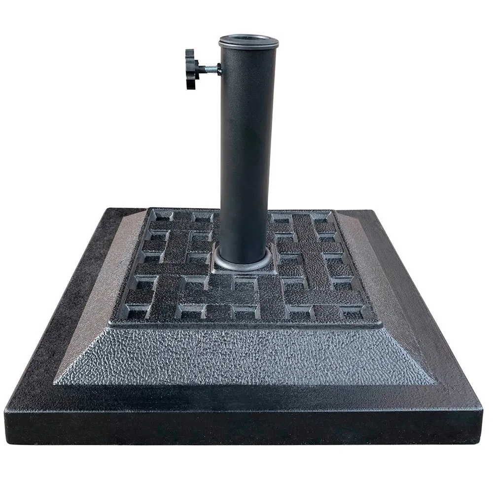 Aktive Støtte I Polyresin Til Firkantet Parasoll unisex, Black, One Size