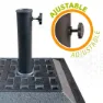 Aktive Støtte I Polyresin Til Firkantet Parasoll unisex, Black, One Size