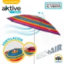 Aktive Strandparasoll Med Ventilasjon Og Uv50-beskyttelse 200 Cm unisex, Multicolor stripes, One Size