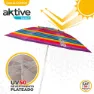 Aktive Strandparasoll Med Ventilasjon Og Uv50-beskyttelse 200 Cm unisex, Multicolor stripes, One Size