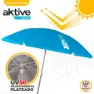 Aktive Strandparasoll Uv50 Beskyttelse 220 Cm unisex, Blue, One Size