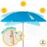 Aktive Strandparasoll Uv50 Beskyttelse 220 Cm unisex, Blue, One Size