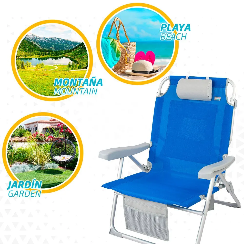 Aktive Strandryggsekkstol Xxl unisex, Blue, 67.5 x 70.5 x 86cm Aktive Strandryggsekkstol Xxl unisex, Blue, 67.5 x 70.5 x 86cm