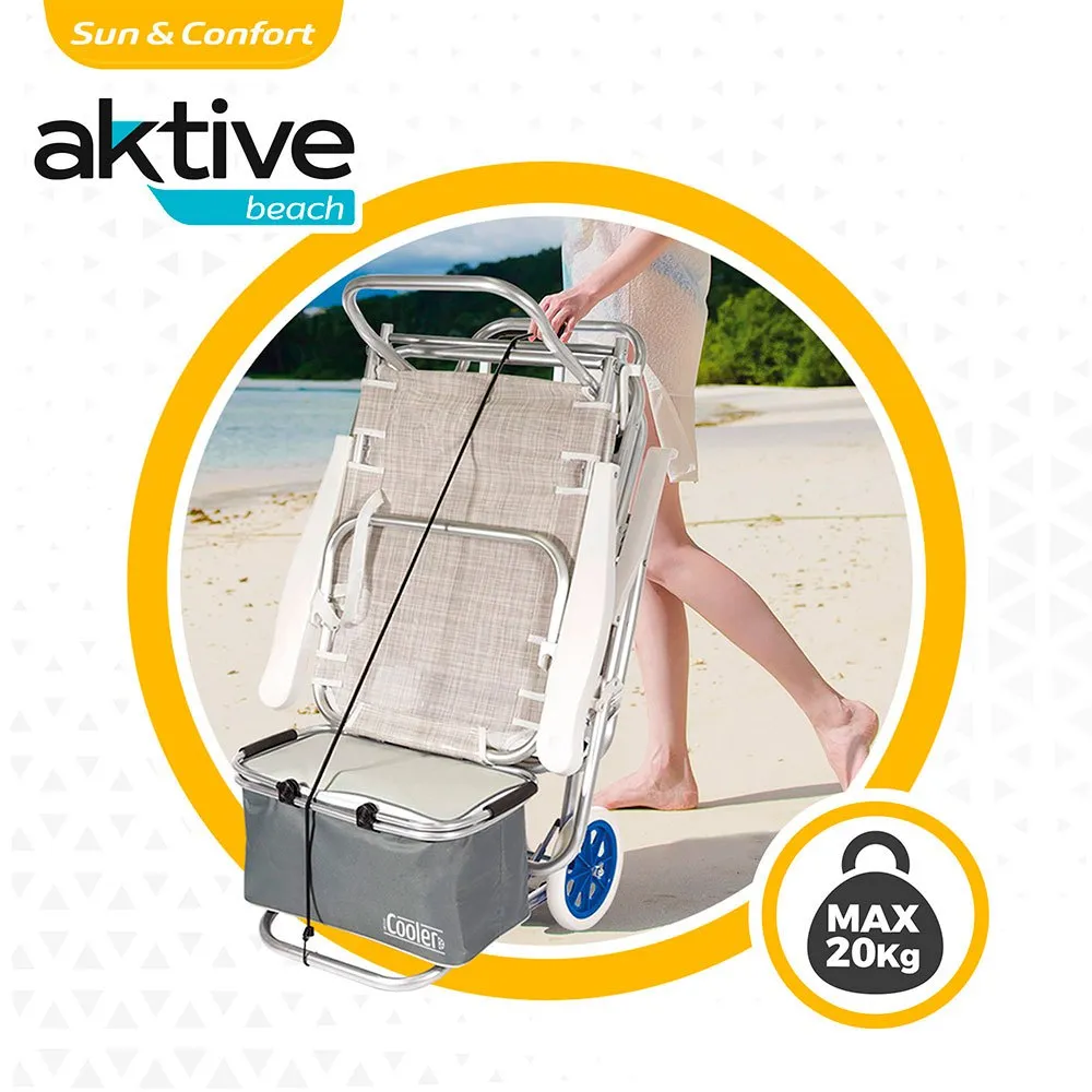 Aktive Strandstoltralle 52x37x105 Cm unisex, Blue / grey, One Size