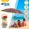 Aktive Sun&confort Ø Vindtett Uv50 Strandparasoll Med Justerbar Stang 220cm unisex, Multicolor stripes, One Size