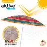 Aktive Sun&confort Ø Vindtett Uv50 Strandparasoll Med Justerbar Stang 220cm unisex, Multicolor stripes, One Size
