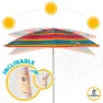 Aktive Sun&confort Vindtett Strandparasoll Ø Uv50 Med Vippbar Stang 220cm Refurbished unisex
