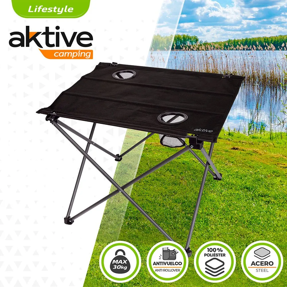 Aktive Tekstil Sammenleggbart Bord 61x53x51 Cm unisex, Black, One Size