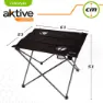 Aktive Tekstil Sammenleggbart Bord 61x53x51 Cm unisex, Black, One Size