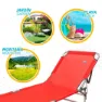 Aktive Textilano Sammenleggbare Solsenger 188x58x30 Cm Refurbished unisex, Red, One Size