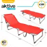 Aktive Textilano Sammenleggbare Solsenger 188x58x30 Cm Refurbished unisex, Red, One Size