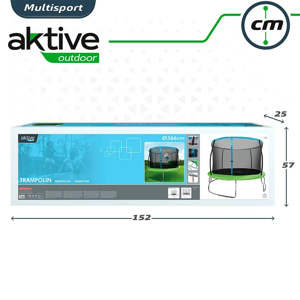 Aktive Trampoline 366 Cm unisex, Blue / black / green, One Size Aktive Trampoline 366 Cm unisex, Blue / black / green, One Size