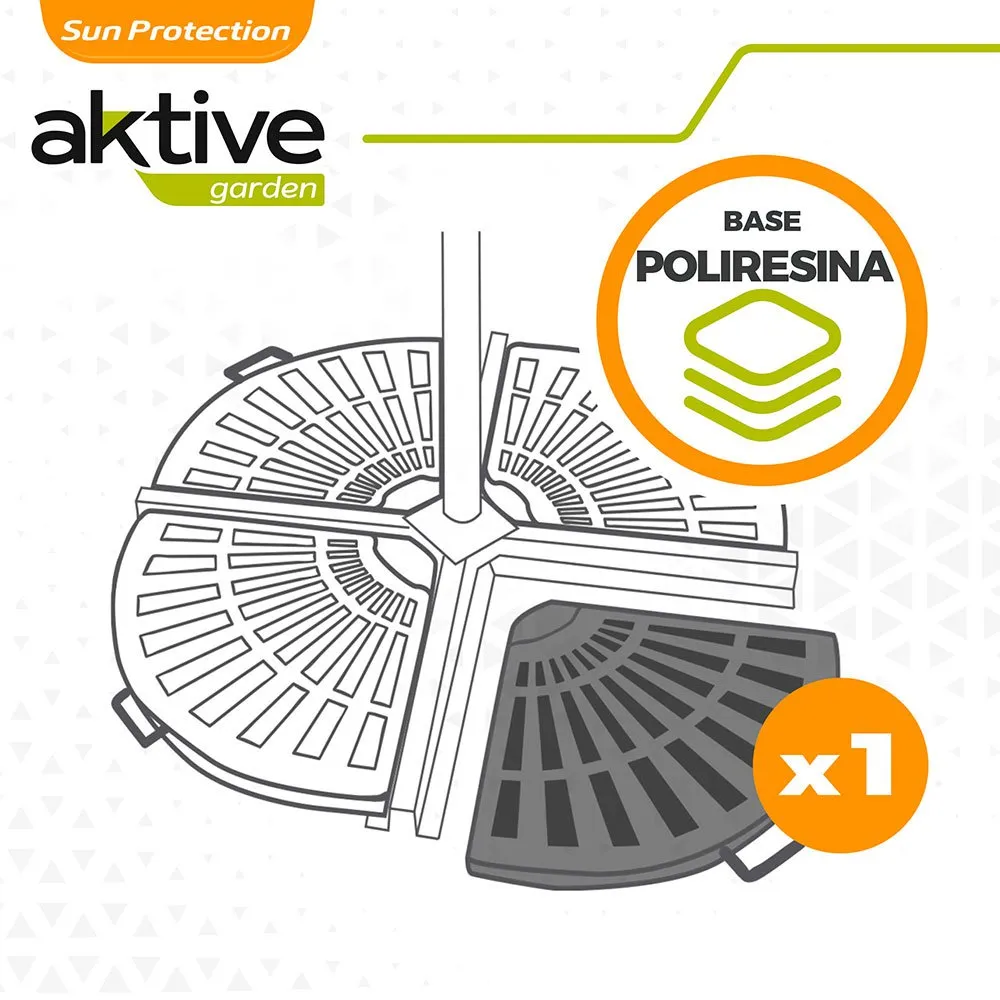 Aktive Trekantet Parasollfot I Polyresin unisex, Black, 47 x 64 x 4cm Aktive Trekantet Parasollfot I Polyresin unisex, Black, 47 x 64 x 4cm