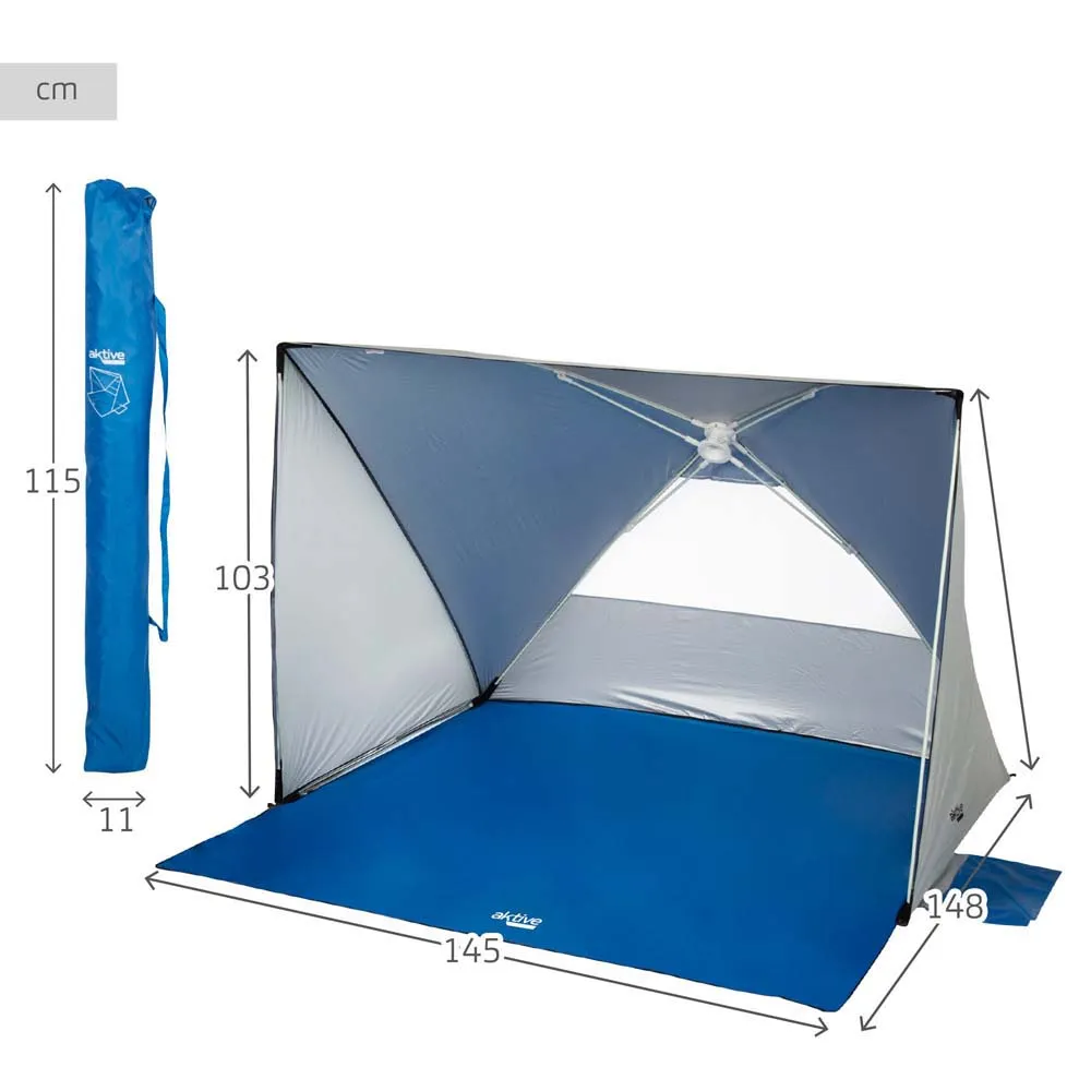 Aktive Uv50 Pop-up Vindskjerm Og Strandtelt 145x148x103 unisex, Royal / clear / grey, One Size Aktive Uv50 Pop-up Vindskjerm Og Strandtelt 145x148x103 unisex, Royal / clear / grey, One Size