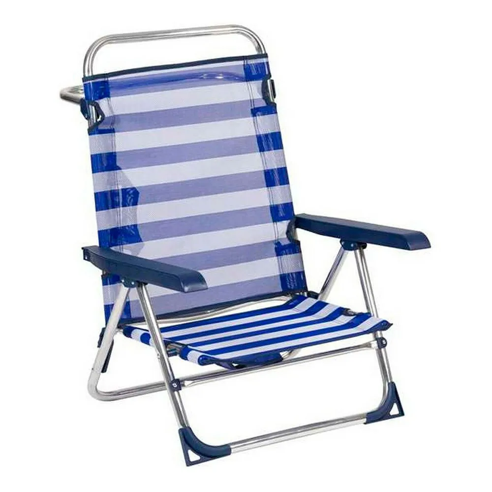 Alco Multipurnation Aluminum Beach With Handle And Folding Rear Leg 79.5x59.5x56 Cm Stol, Multicolor, One Size Alco Multipurnation Aluminum Beach With Handle And Folding Rear Leg 79.5x59.5x56 Cm Stol, Multicolor, One Size