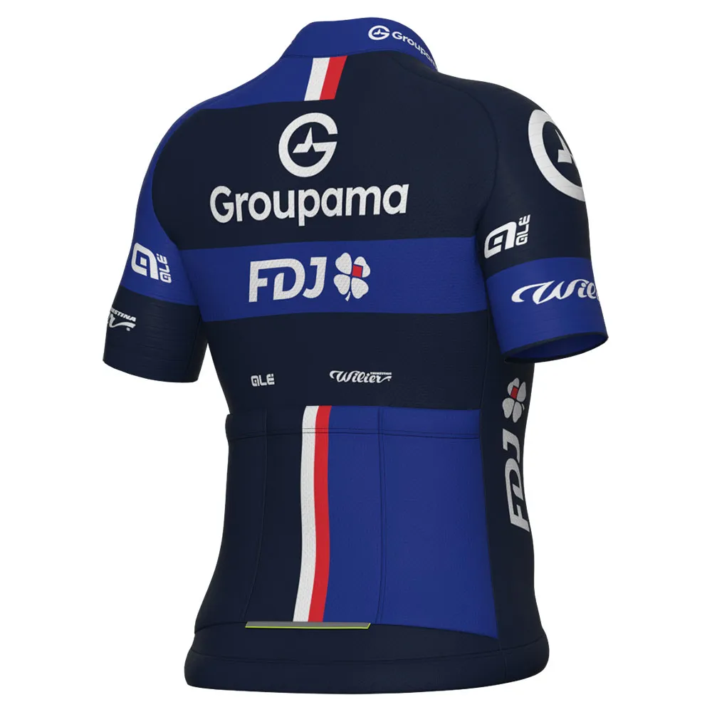 Alé Groupama Fdj 2025 Kort Ermet Trøye, Blue