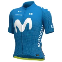 Alé Movistar Team 2020 Pr-r Kort Ermet Trøye Alé Movistar Team 2020 Pr-r Kort Ermet Trøye