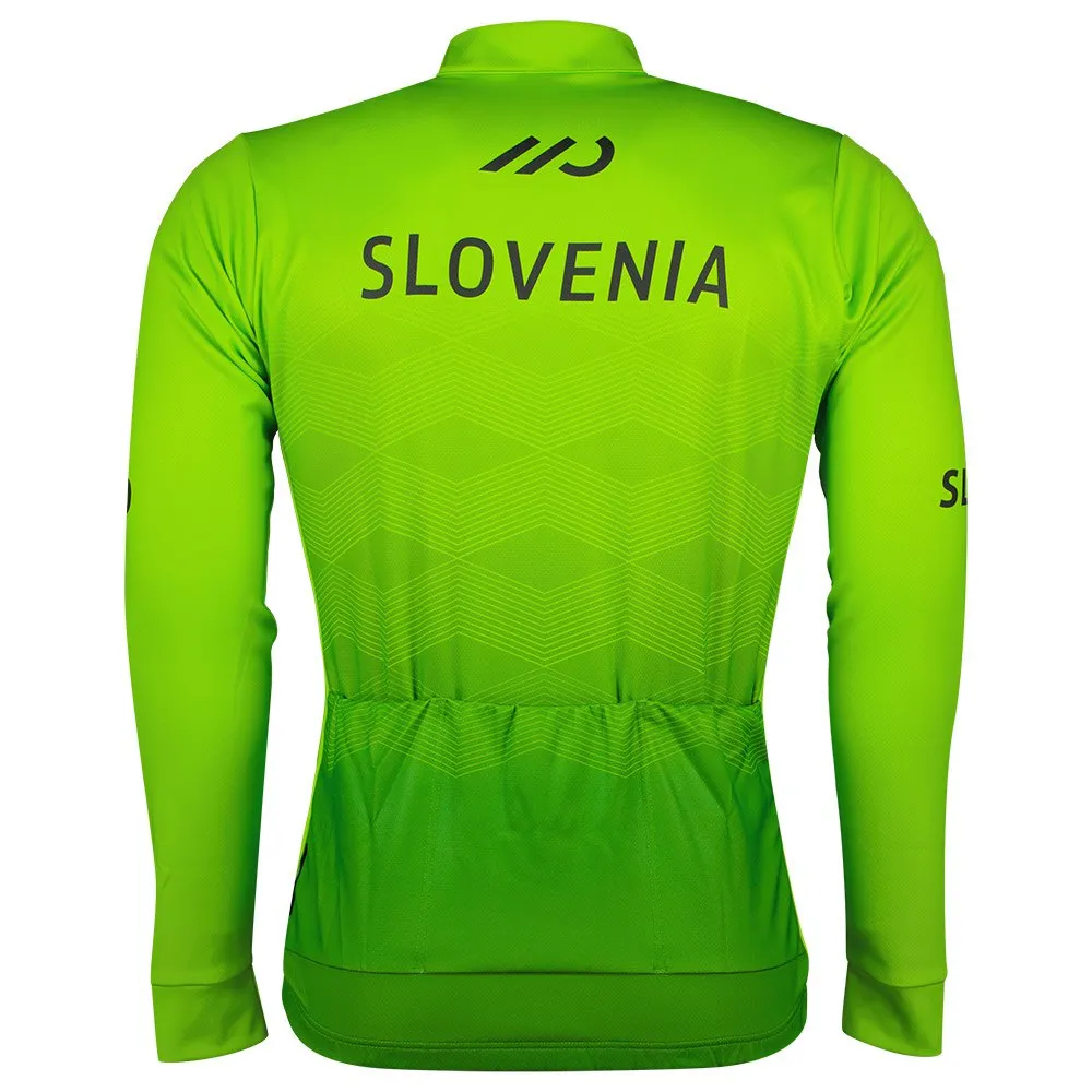 Alé Slovenian Cycling Federation Replica 2023 Langermet Trøye, Green