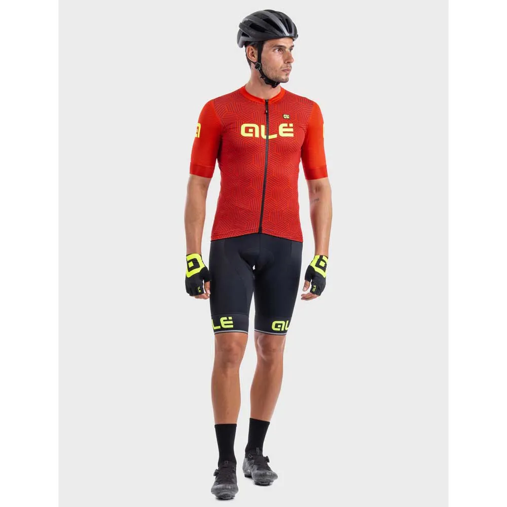 Alé Solid Cross Kort Ermet Trøye, Red, M