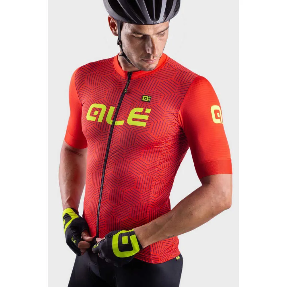 Alé Solid Cross Kort Ermet Trøye, Red, M