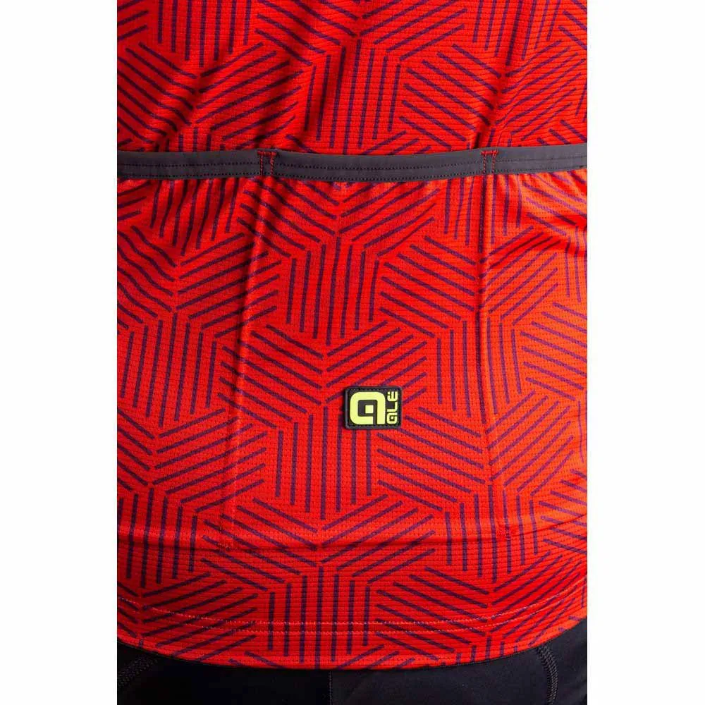 Alé Solid Cross Kort Ermet Trøye, Red, M