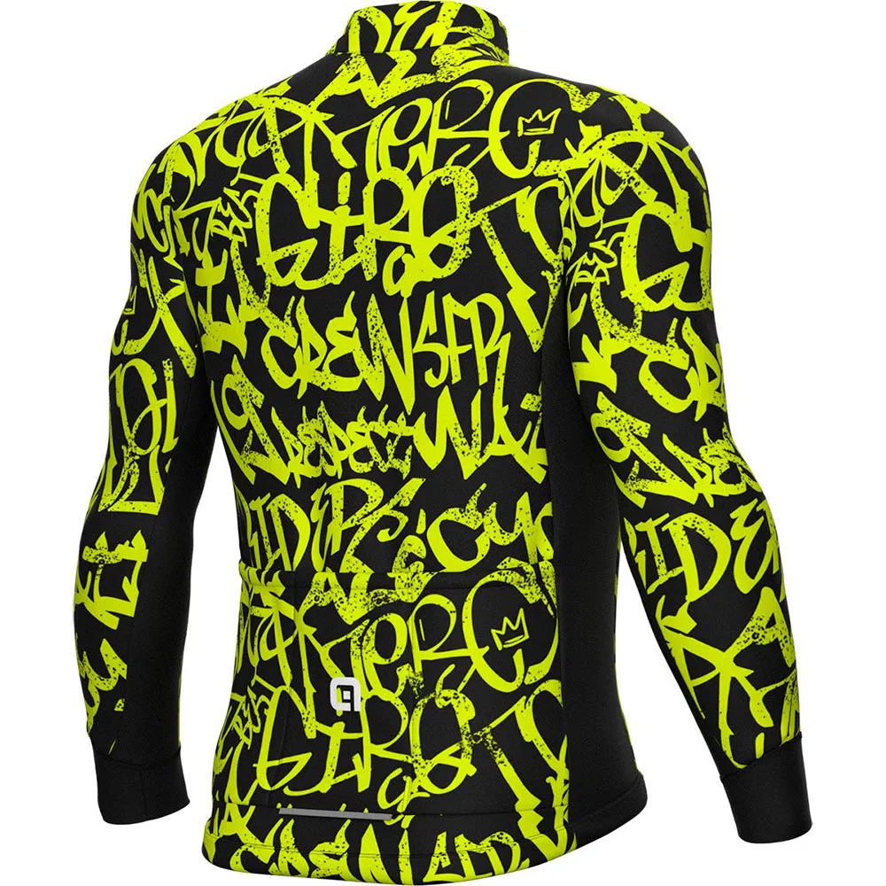 Alé Solid Ride Langermet Trøye, Fluor yellow, M