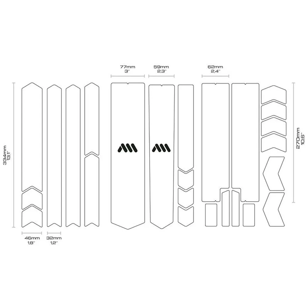 All Mountain Style Honeycomb Total Frame Guard Stickers Refurbished, Clear silver, One Size All Mountain Style Honeycomb Total Frame Guard Stickers Refurbished, Clear silver, One Size