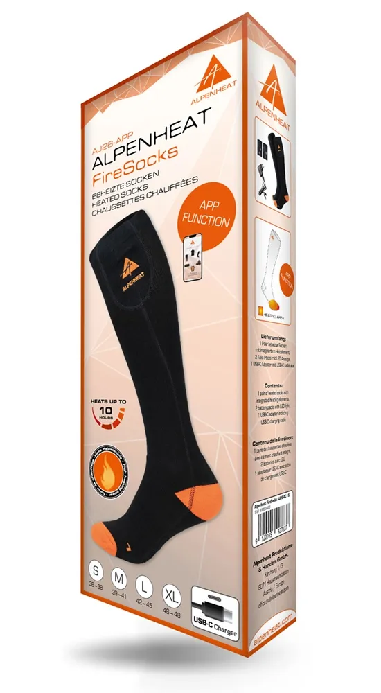 Alpenheat AJ26 Oppvarmede Sokker m/APP