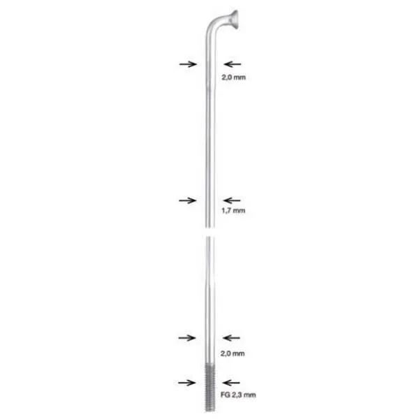 Alpina 2.00/1.70/2.00 Mm Stainless Steel Double Butted Eiker 100 Enheter