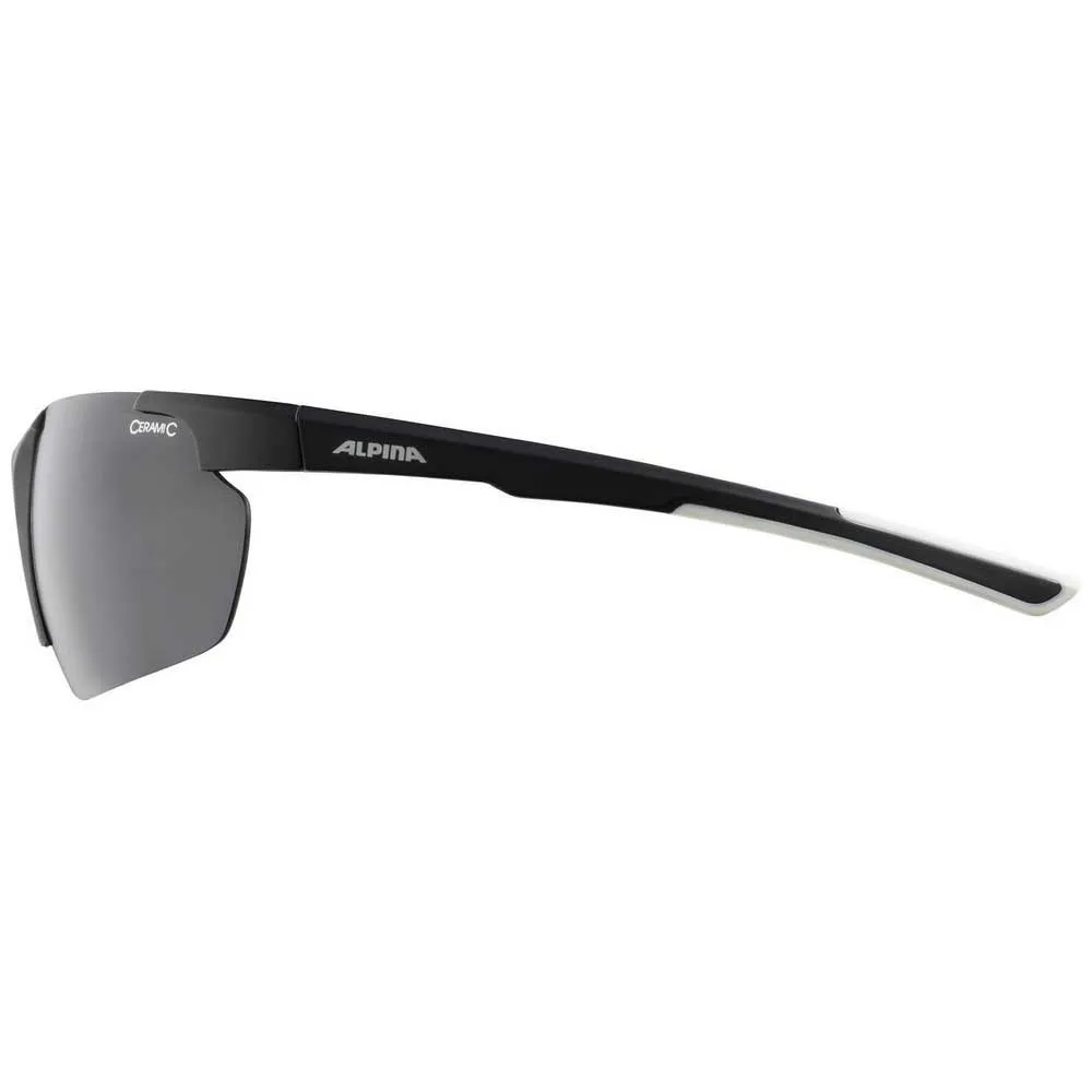 Alpina Defey Hr Polariserte Solbriller, Black matt / white, Black/CAT3