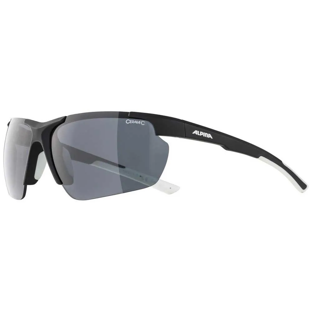 Alpina Defey Hr Polariserte Solbriller, Black matt / white, Black/CAT3