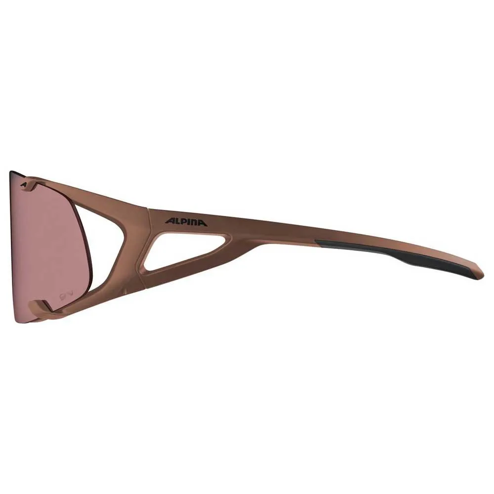 Alpina Hawkeye Q-lite Solbriller, Brick matt, Black Red Mirror/CAT3