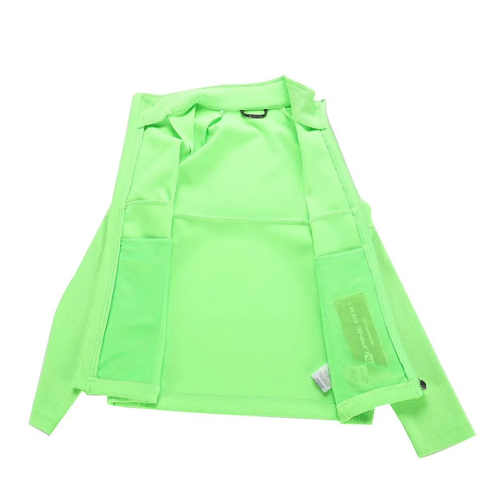 Alpine Pro Dozero Genser Med Hel Glidelås, Neon green gecko, 128-134cm Alpine Pro Dozero Genser Med Hel Glidelås, Neon green gecko, 128-134cm