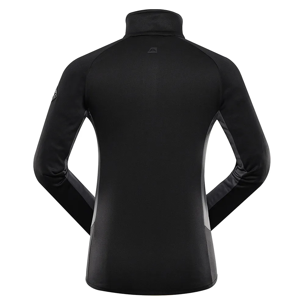 Alpine Pro Vorna Fleecejakke Med Full Glidelås, Black / dark true gray