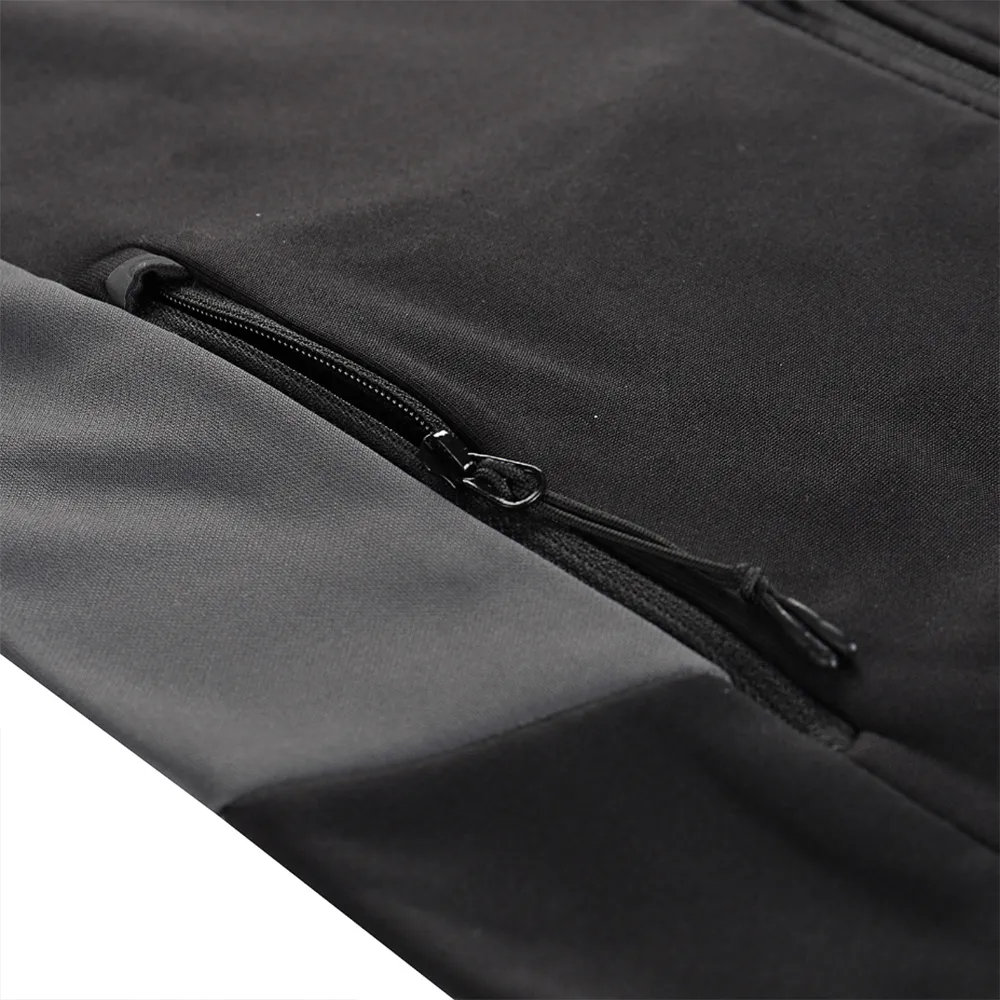 Alpine Pro Vorna Fleecejakke Med Full Glidelås, Black / dark true gray