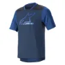 Alpinestars Drop 6 V2 Kortskjortet Enduro-sykkeltrøye, Mid blue / black
