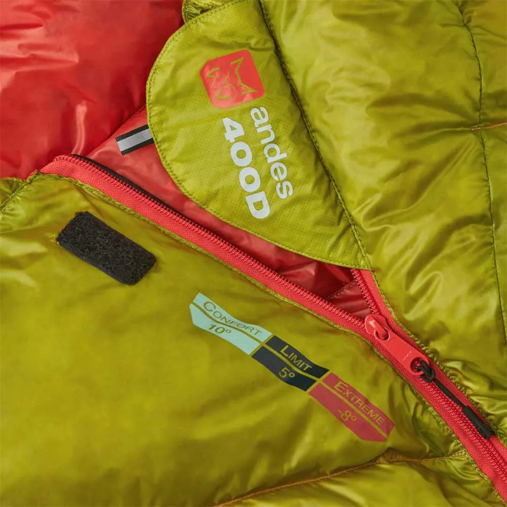 Altus Andes 400 H30 Sovepose, Golden lime, Left Zipper
