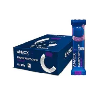 Amacx Boks Med Cassis-frukt Tygge Energibarer 38g 12 Enheter Amacx Boks Med Cassis-frukt Tygge Energibarer 38g 12 Enheter