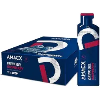 Amacx Boks Med Energigeler Bringebær 60ml 12 Enheter Amacx Boks Med Energigeler Bringebær 60ml 12 Enheter